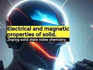 Electrical , magnetic properties and Doping _ The solid state notes